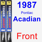 Front Wiper Blade Pack for 1987 Pontiac Acadian - Vision Saver