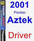 Driver Wiper Blade for 2001 Pontiac Aztek - Vision Saver