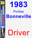 Driver Wiper Blade for 1983 Pontiac Bonneville - Vision Saver