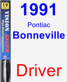 Driver Wiper Blade for 1991 Pontiac Bonneville - Vision Saver