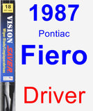 Driver Wiper Blade for 1987 Pontiac Fiero - Vision Saver