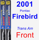 Front Wiper Blade Pack for 2001 Pontiac Firebird - Vision Saver