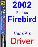 Driver Wiper Blade for 2002 Pontiac Firebird - Vision Saver