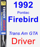 Driver Wiper Blade for 1992 Pontiac Firebird - Vision Saver