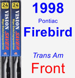 Front Wiper Blade Pack for 1998 Pontiac Firebird - Vision Saver