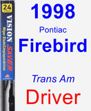 Driver Wiper Blade for 1998 Pontiac Firebird - Vision Saver