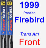 Front Wiper Blade Pack for 1999 Pontiac Firebird - Vision Saver