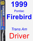 Driver Wiper Blade for 1999 Pontiac Firebird - Vision Saver