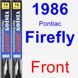 Front Wiper Blade Pack for 1986 Pontiac Firefly - Vision Saver