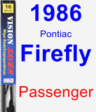 Passenger Wiper Blade for 1986 Pontiac Firefly - Vision Saver