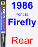 Rear Wiper Blade for 1986 Pontiac Firefly - Vision Saver