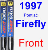 Front Wiper Blade Pack for 1997 Pontiac Firefly - Vision Saver