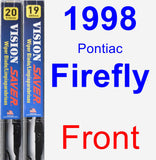 Front Wiper Blade Pack for 1998 Pontiac Firefly - Vision Saver