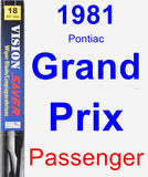 Passenger Wiper Blade for 1981 Pontiac Grand Prix - Vision Saver