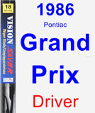 Driver Wiper Blade for 1986 Pontiac Grand Prix - Vision Saver