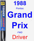 Driver Wiper Blade for 1988 Pontiac Grand Prix - Vision Saver