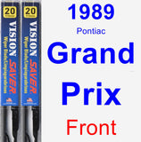 Front Wiper Blade Pack for 1989 Pontiac Grand Prix - Vision Saver