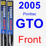 Front Wiper Blade Pack for 2005 Pontiac GTO - Vision Saver