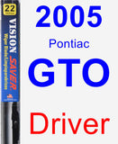 Driver Wiper Blade for 2005 Pontiac GTO - Vision Saver