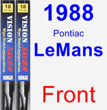 Front Wiper Blade Pack for 1988 Pontiac LeMans - Vision Saver