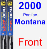 Front Wiper Blade Pack for 2000 Pontiac Montana - Vision Saver