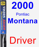 Driver Wiper Blade for 2000 Pontiac Montana - Vision Saver