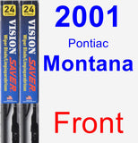 Front Wiper Blade Pack for 2001 Pontiac Montana - Vision Saver