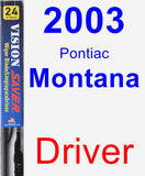 Driver Wiper Blade for 2003 Pontiac Montana - Vision Saver