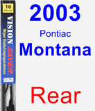 Rear Wiper Blade for 2003 Pontiac Montana - Vision Saver
