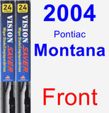 Front Wiper Blade Pack for 2004 Pontiac Montana - Vision Saver
