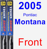 Front Wiper Blade Pack for 2005 Pontiac Montana - Vision Saver