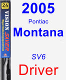 Driver Wiper Blade for 2005 Pontiac Montana - Vision Saver