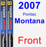 Front Wiper Blade Pack for 2007 Pontiac Montana - Vision Saver