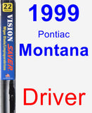 Driver Wiper Blade for 1999 Pontiac Montana - Vision Saver