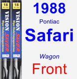 Front Wiper Blade Pack for 1988 Pontiac Safari - Vision Saver