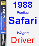 Driver Wiper Blade for 1988 Pontiac Safari - Vision Saver