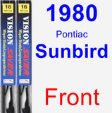 Front Wiper Blade Pack for 1980 Pontiac Sunbird - Vision Saver