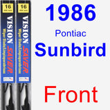 Front Wiper Blade Pack for 1986 Pontiac Sunbird - Vision Saver