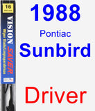 Driver Wiper Blade for 1988 Pontiac Sunbird - Vision Saver