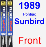 Front Wiper Blade Pack for 1989 Pontiac Sunbird - Vision Saver