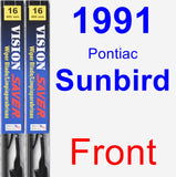 Front Wiper Blade Pack for 1991 Pontiac Sunbird - Vision Saver