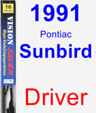 Driver Wiper Blade for 1991 Pontiac Sunbird - Vision Saver