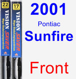 Front Wiper Blade Pack for 2001 Pontiac Sunfire - Vision Saver