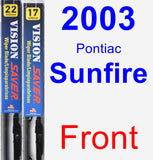 Front Wiper Blade Pack for 2003 Pontiac Sunfire - Vision Saver