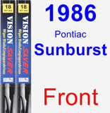 Front Wiper Blade Pack for 1986 Pontiac Sunburst - Vision Saver