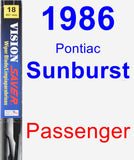 Passenger Wiper Blade for 1986 Pontiac Sunburst - Vision Saver