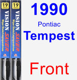 Front Wiper Blade Pack for 1990 Pontiac Tempest - Vision Saver