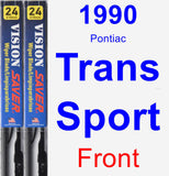 Front Wiper Blade Pack for 1990 Pontiac Trans Sport - Vision Saver