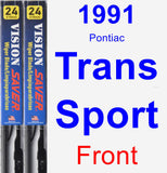 Front Wiper Blade Pack for 1991 Pontiac Trans Sport - Vision Saver