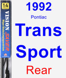 Rear Wiper Blade for 1992 Pontiac Trans Sport - Vision Saver